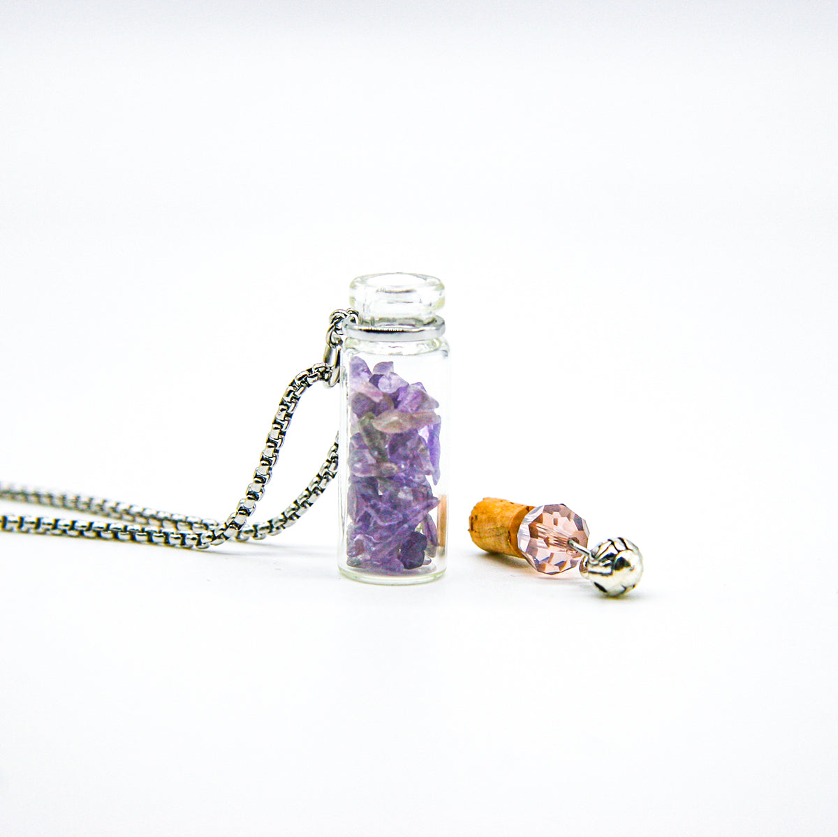 Amethyst Diffuser Necklace | Aroma Jewelry | Energy & Healing | Diffusing on the go